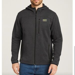 L.L. Bean Charcoal Gray Hooded Sweater Jacket